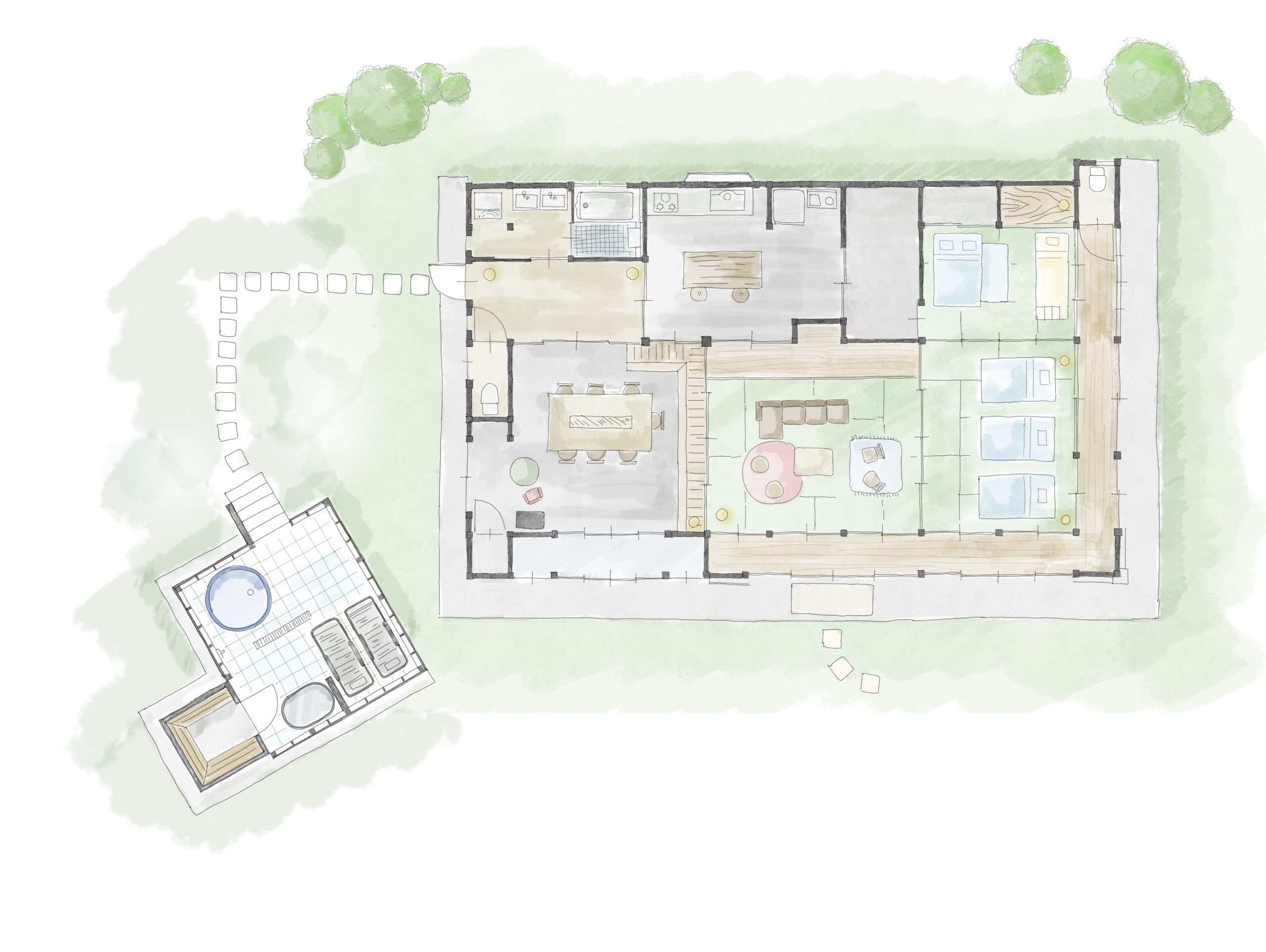 Floor plan of the residence